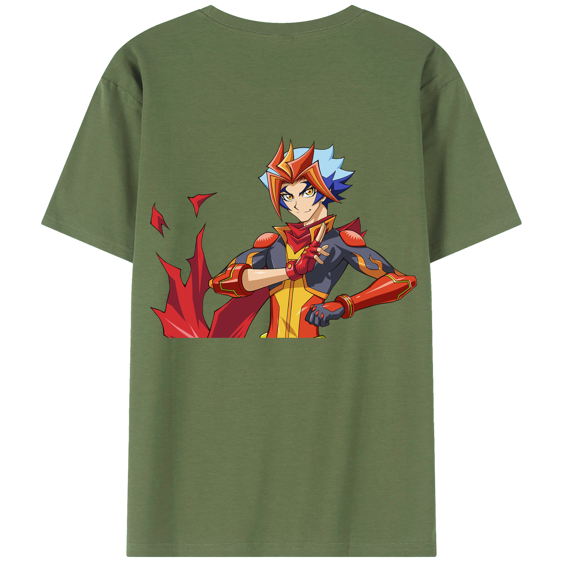 （画像用） 遊☆戯☆王 Yu-Gi-Oh! 綿100％ メンズ半袖Tシャツ（バックプリント） 通気性